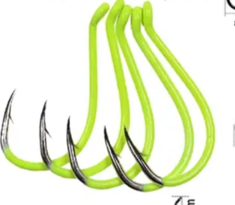 Lumo coated hooks yellow #6 25pce