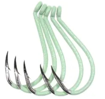 Lumo coated hooks green  #6 25pce